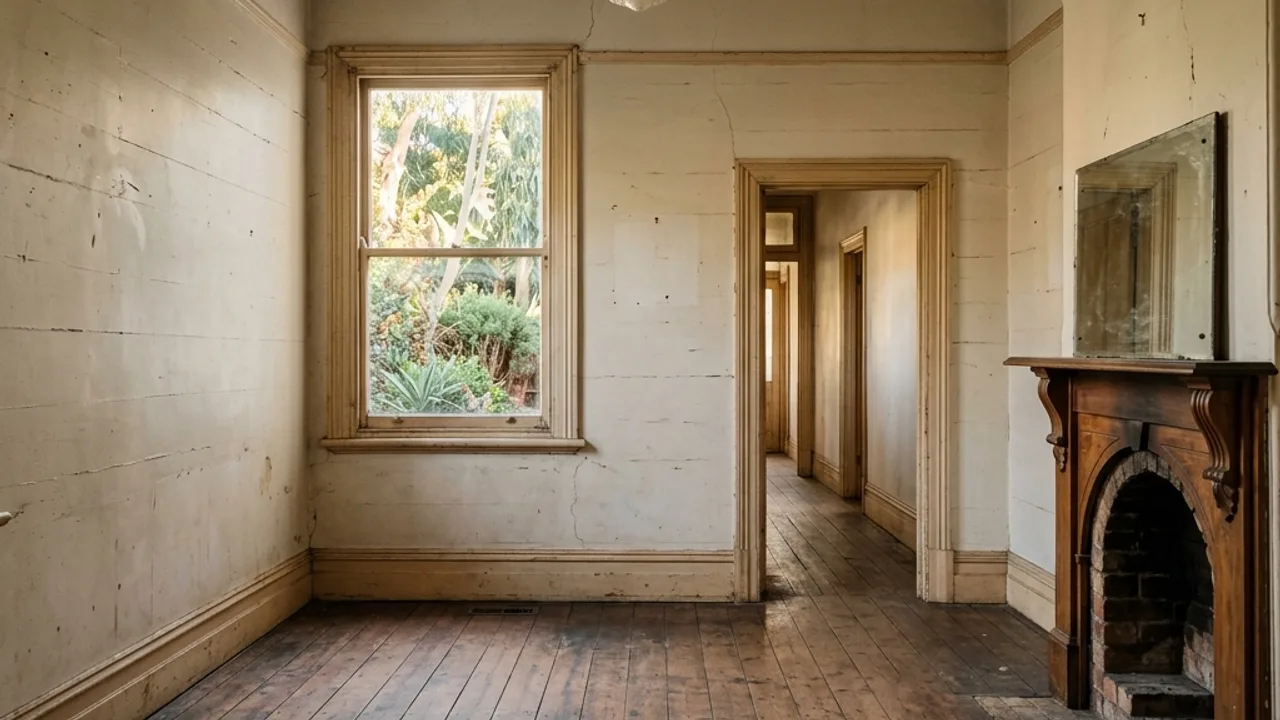 Character weatherboard home kitchen with original timber floors